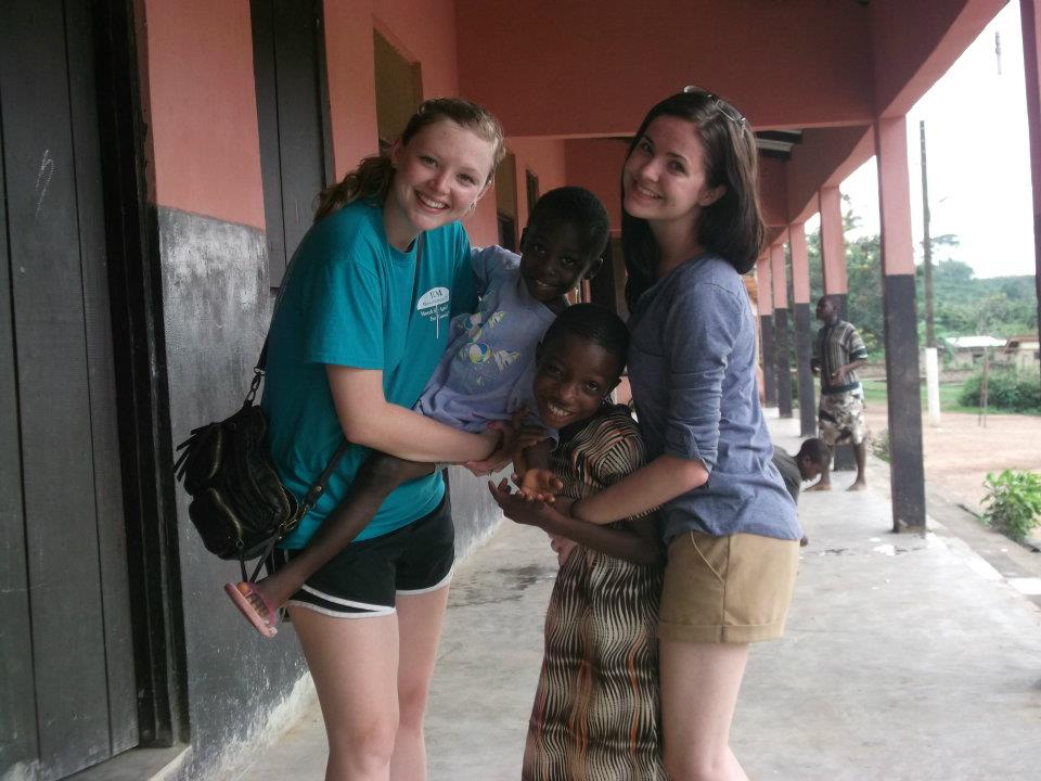 Emily Helping at the orphanage