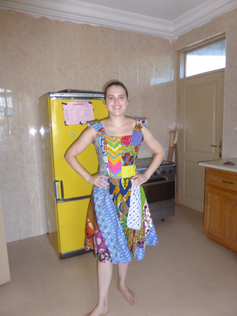 Charlotte Little Models her new Ghanaian dress during her elective in Ghana