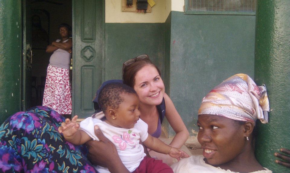 Emily helping at the orphanage